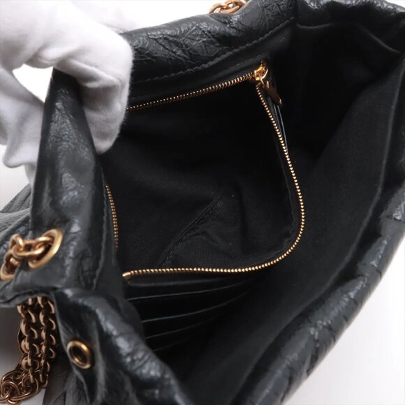 Balenciaga Monaco Leather Chain Shoulder Bag – Black - Picture 8 of 16